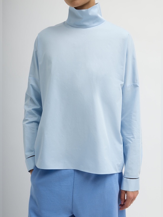 Tibi Tops - Tibi Eco Poplin Funnel Neck Dolman Top - size S